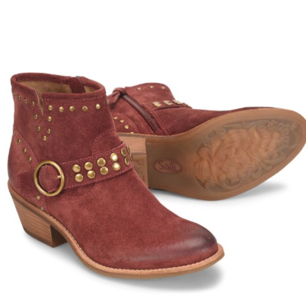 new SOFFT Allene Western Comfort Booties in Brick   255 3S3
